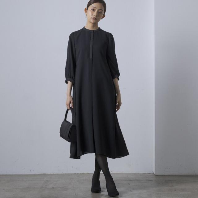 フォルムフォルマ（form forma）/《7分袖タイプ》【喪服・礼服】【洗える】シャツワンピース/ブラックフォーマル/オールシーズン