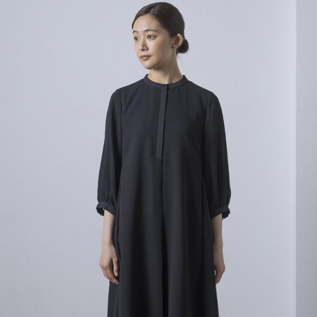 フォルムフォルマ（form forma）/《7分袖タイプ》【喪服・礼服】【洗える】シャツワンピース/ブラックフォーマル/オールシーズン
