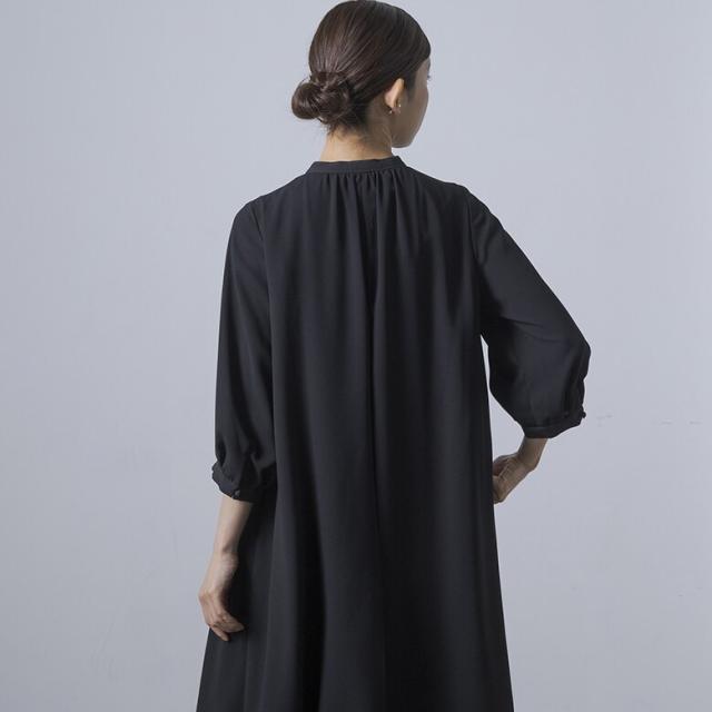 フォルムフォルマ（form forma）/《7分袖タイプ》【喪服・礼服】【洗える】シャツワンピース/ブラックフォーマル/オールシーズン