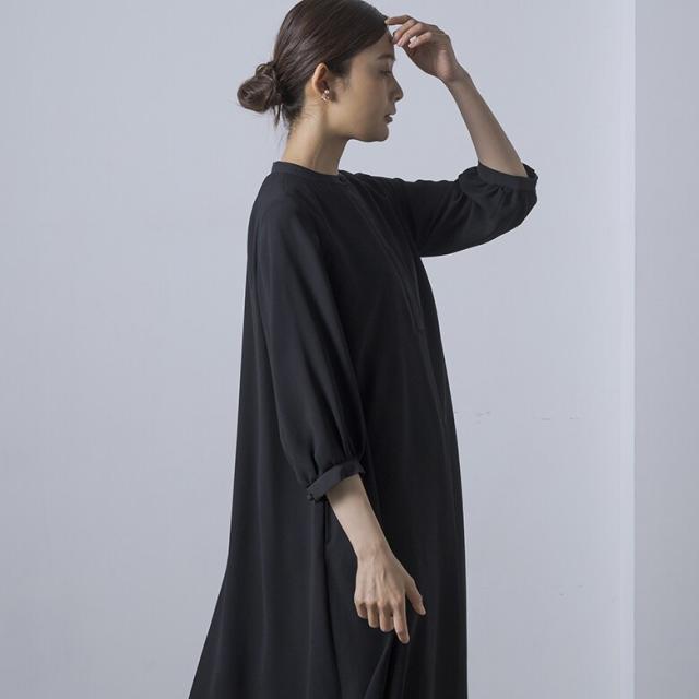 フォルムフォルマ（form forma）/《7分袖タイプ》【喪服・礼服】【洗える】シャツワンピース/ブラックフォーマル/オールシーズン