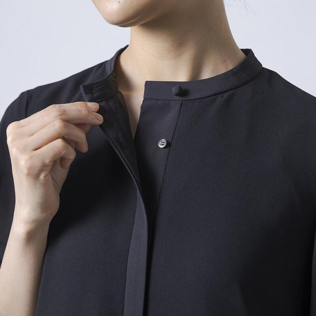 フォルムフォルマ（form forma）/《7分袖タイプ》【喪服・礼服】【洗える】シャツワンピース/ブラックフォーマル/オールシーズン