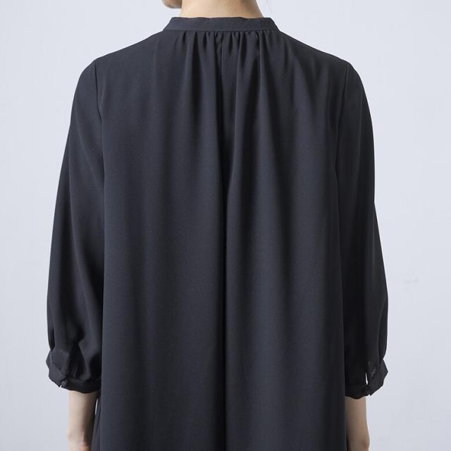 フォルムフォルマ（form forma）/《7分袖タイプ》【喪服・礼服】【洗える】シャツワンピース/ブラックフォーマル/オールシーズン