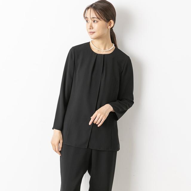 フォルムフォルマ（form forma）/【喪服】【洗える】ブラウス/大きいサイズ/ブラックフォーマル エコ素材/七五三/オールシーズン