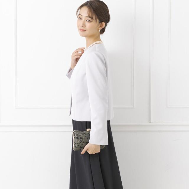 フォルムフォルマ（form forma）/【ジャケット単品】《サテン 生地使用》ジャケット /ボレロ/パーティー/結婚式/ドレス/マザードレス