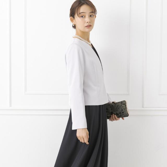 フォルムフォルマ（form forma）/【ジャケット単品】《サテン 生地使用》ジャケット /ボレロ/パーティー/結婚式/ドレス/マザードレス