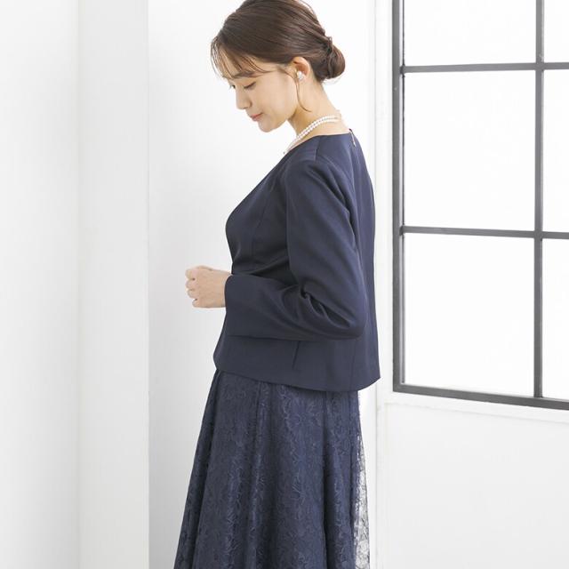 フォルムフォルマ（form forma）/【ジャケット単品】《サテン 生地使用》ジャケット /ボレロ/パーティー/結婚式/ドレス/マザードレス