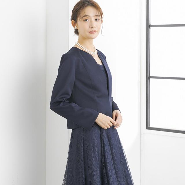 フォルムフォルマ（form forma）/【ジャケット単品】《サテン 生地使用》ジャケット /ボレロ/パーティー/結婚式/ドレス/マザードレス