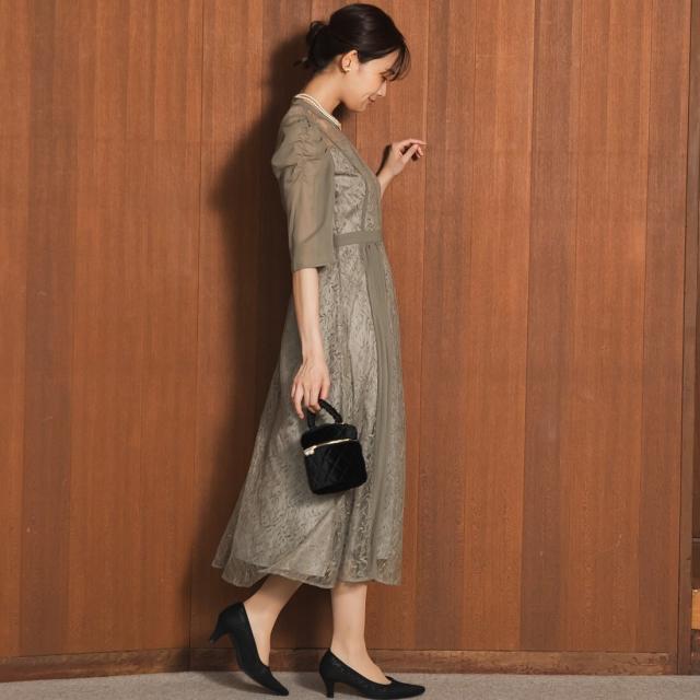【最終お値下げ】form forma レースプリーツドレス 13号/XL フォルムフォルマ(form forma)/レースプリーツドレス/結婚式