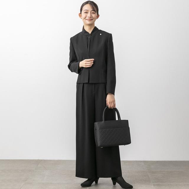 フォルムフォルマ（form forma）/【喪服・礼服】ボウタイブラウス付き　ワイドパンツブラックフォーマル/レディース/卒入学式/七五三_3