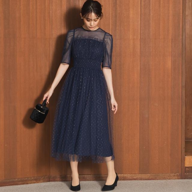 ヴィリーナ公式】お受験スーツ/ストレートワンピース（濃紺・日本製