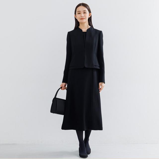 フォルムフォルマ（form forma）/【喪服】【前開き】ジャケット＆セミフレア ワンピース＜大きいサイズ有＞/ブラックフォーマル