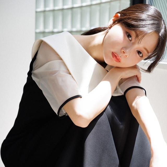 フォルムフォルマ（form forma）/【愛甲ひかりさん×form forma】ビッグカラー×マーメイドラインドレス(襟，袖取り外し可能)