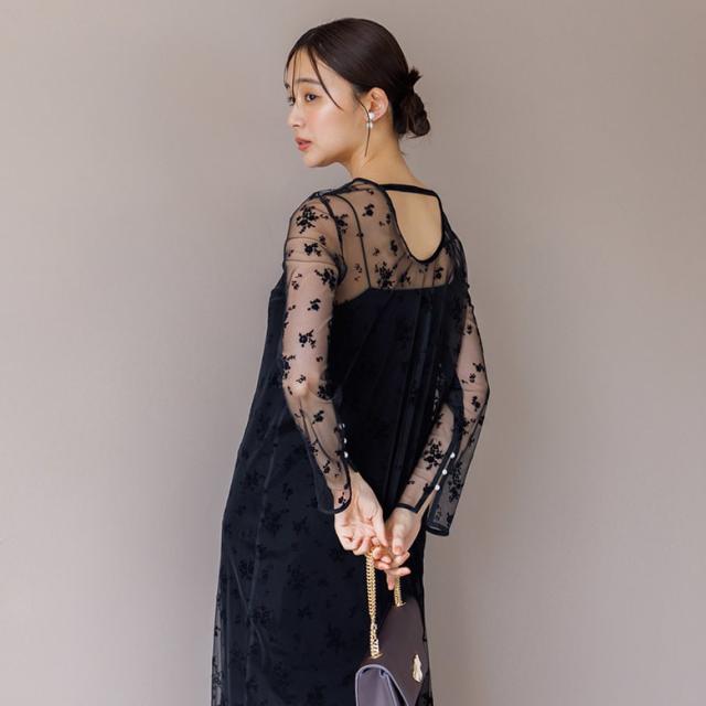 フォルムフォルマ（form forma）/【kaene】フロッキーベロア2wayドレス/結婚式/パーティー/お呼ばれ