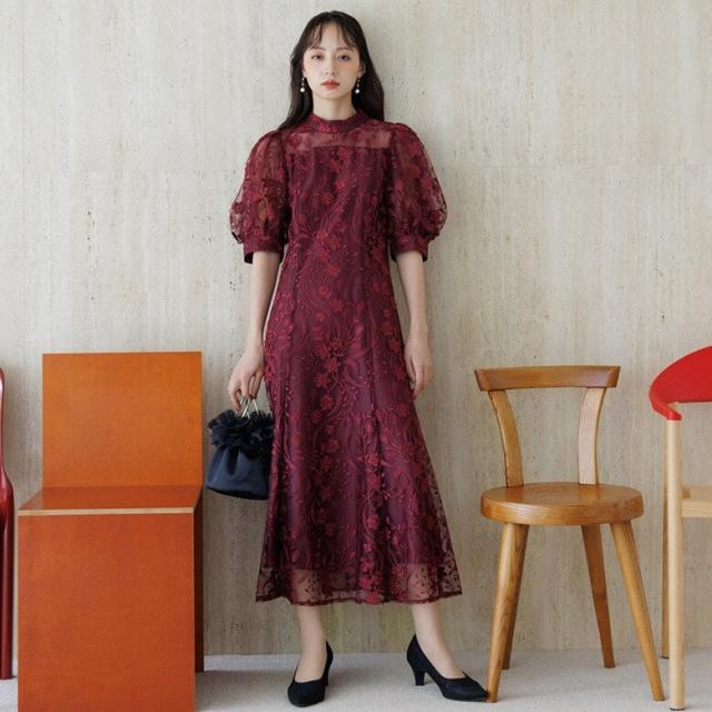 フォルムフォルマ（form forma）/3Dフラワーバックシャンドレス/結婚式/パーティー/お呼ばれ