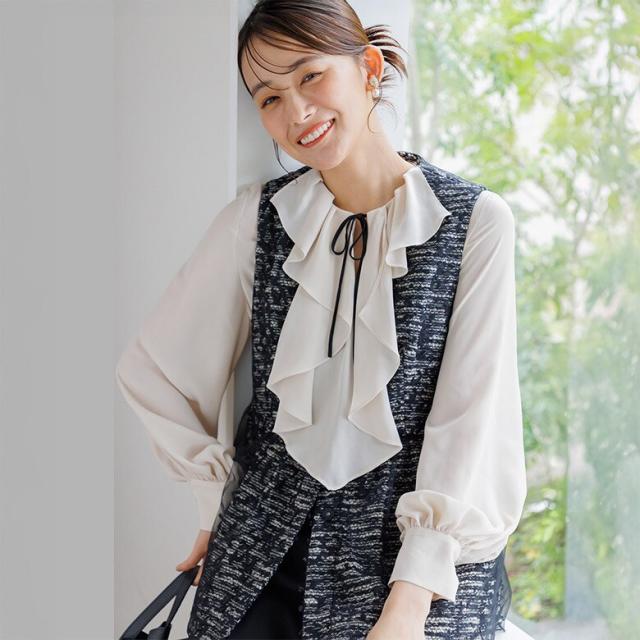 フォルムフォルマ（form forma）/【troisiemechaco】単品ツイードジレ/セレモニー/卒業式/入学式/学校行事/七五三