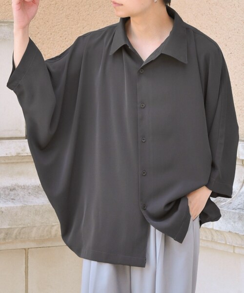 ◎ おらりん◎  アドミラル2024FW   シャツLLサイズ　新品未使用 ニルウェイ/ケアフリートロミオーバーサイズドルマンレギュラー