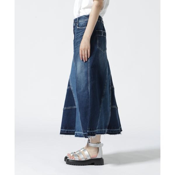 アヴィレックス/《直営店限定》 REMAKE STRETCH DENIM NAVY SKIRT