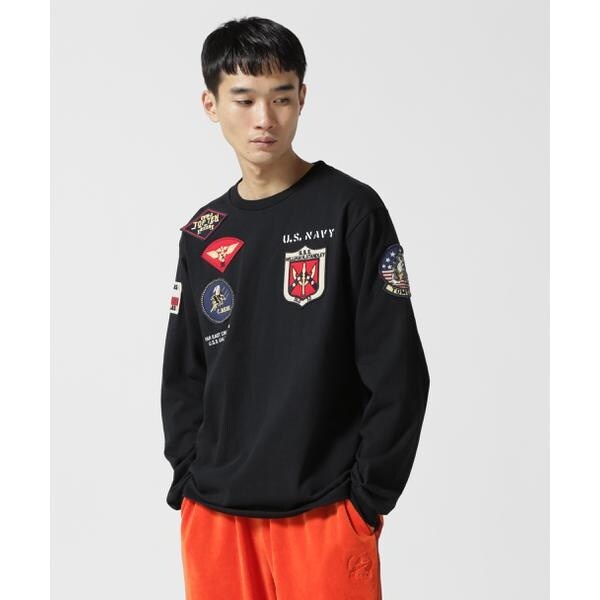 アヴィレックス（AVIREX）/《WEB&限定》TOP GUN PATCHED L／S T−SHIRT ／ トップガン パ