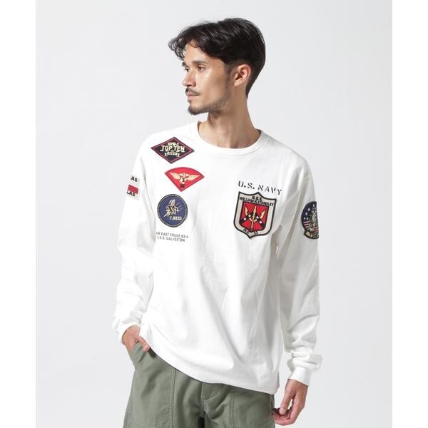 アヴィレックス（AVIREX）/《WEB&限定》TOP GUN PATCHED L／S T−SHIRT ／ トップガン パ