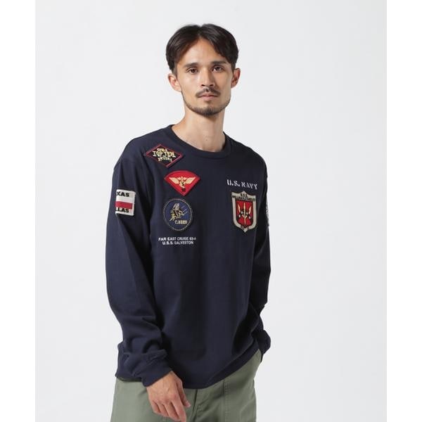 アヴィレックス（AVIREX）/《WEB&限定》TOP GUN PATCHED L／S T−SHIRT ／ トップガン パ
