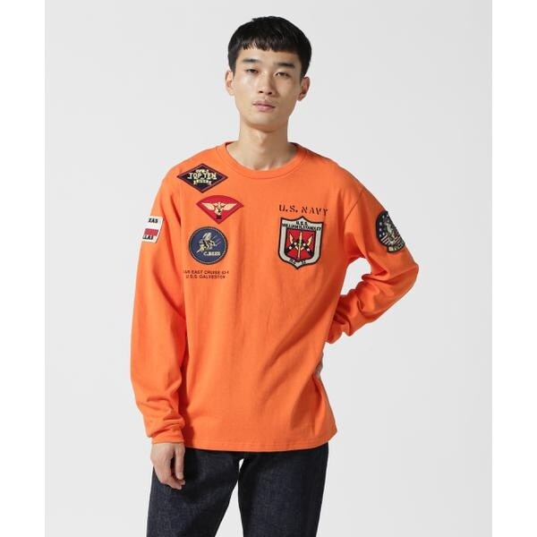 アヴィレックス（AVIREX）/《WEB&限定》TOP GUN PATCHED L／S T−SHIRT ／ トップガン パ