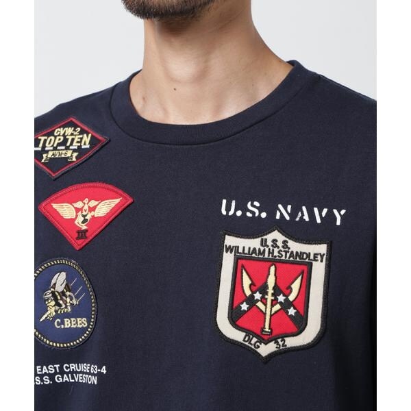 アヴィレックス（AVIREX）/《WEB&限定》TOP GUN PATCHED L／S T−SHIRT ／ トップガン パ
