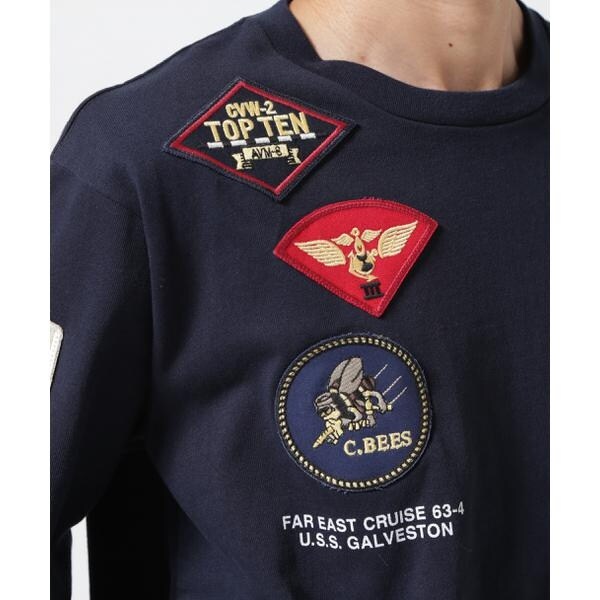 アヴィレックス（AVIREX）/《WEB&限定》TOP GUN PATCHED L／S T−SHIRT ／ トップガン パ