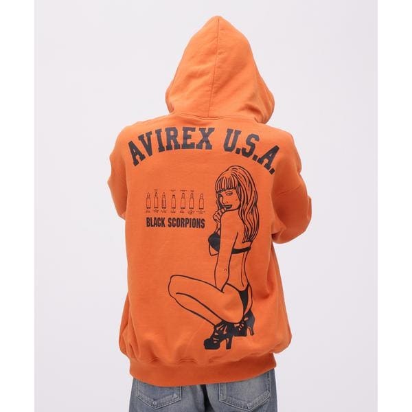 アヴィレックス（AVIREX）/《WEB&限定》BLACK SCORPIONS SWEAT PULL OVER PARKA