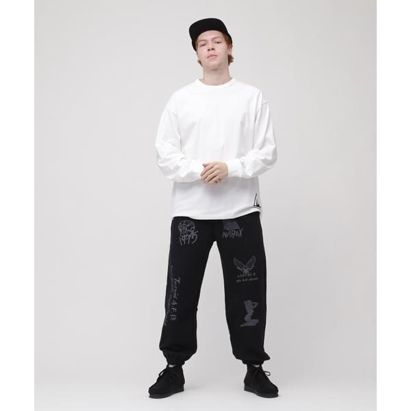 アヴィレックス（AVIREX）/《WEB限定》STENCIL PRINT SWEAT PANTS ／ ステンシル プリント スウェッ