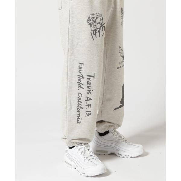 アヴィレックス（AVIREX）/《WEB限定》STENCIL PRINT SWEAT PANTS ／ ステンシル プリント スウェッ