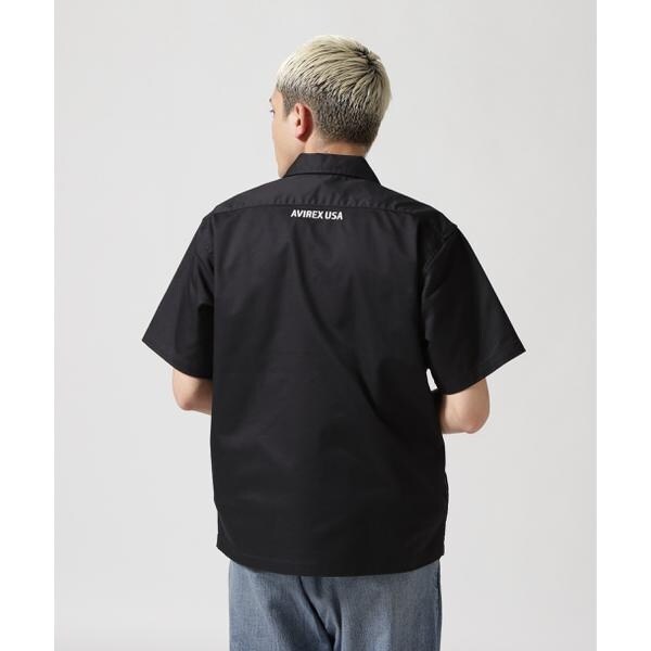 アヴィレックス（AVIREX）/《WEB&限定》S／S ZIP UP WORK SHIRT ／ ショートスリーブ ジップア