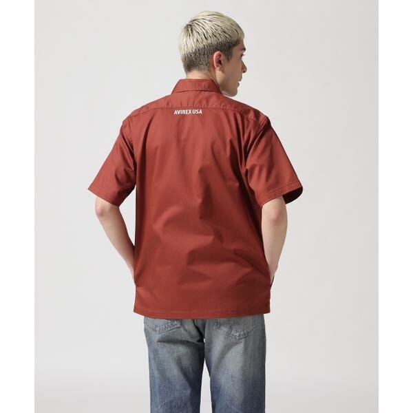 アヴィレックス（AVIREX）/《WEB&限定》S／S ZIP UP WORK SHIRT ／ ショートスリーブ ジップア