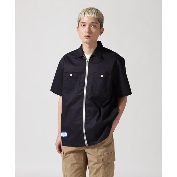 アヴィレックス（AVIREX）/《WEB&限定》S／S ZIP UP WORK SHIRT ／ ショートスリーブ ジップア