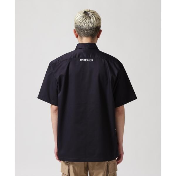 アヴィレックス（AVIREX）/《WEB&限定》S／S ZIP UP WORK SHIRT ／ ショートスリーブ ジップア