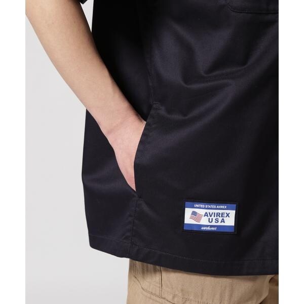 アヴィレックス（AVIREX）/《WEB&限定》S／S ZIP UP WORK SHIRT ／ ショートスリーブ ジップア