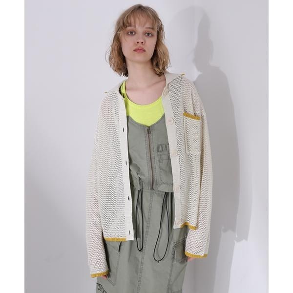 アヴィレックス（AVIREX）/MACRAME LINE CARDIGAN／マクラメ ラインカーディガン