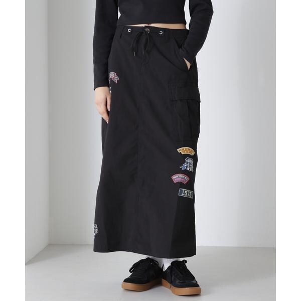 アヴィレックス（AVIREX）/WAPPEN PRINT LONG SKIRT／ワッペンプリント ロングスカート