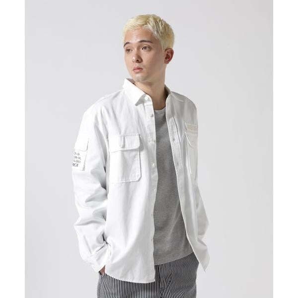 アヴィレックス（AVIREX）/BASIC FATIGUE KHAKI L／S SHIRT／長袖 ファティーグ カーキ シャツ_14