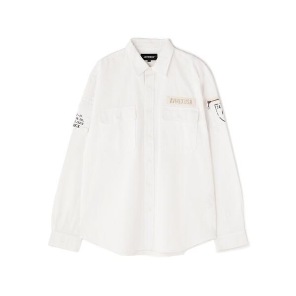 アヴィレックス（AVIREX）/BASIC FATIGUE KHAKI L／S SHIRT／長袖 ファティーグ カーキ シャツ_16