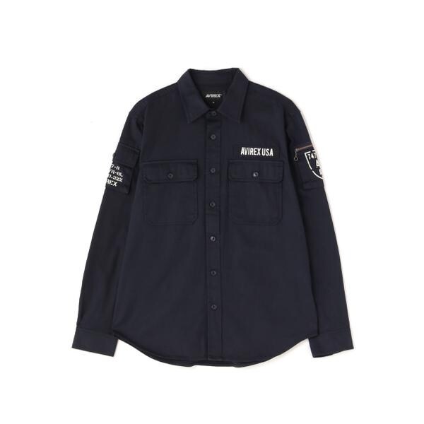 アヴィレックス（AVIREX）/BASIC FATIGUE KHAKI L／S SHIRT／長袖 ファティーグ カーキ シャツ_19