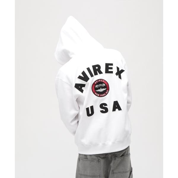 アヴィレックス（AVIREX）/VARSITY LOGO SWEAT ZIP UP PARKA ／バーシティ ロゴ スウェット ジッ_4