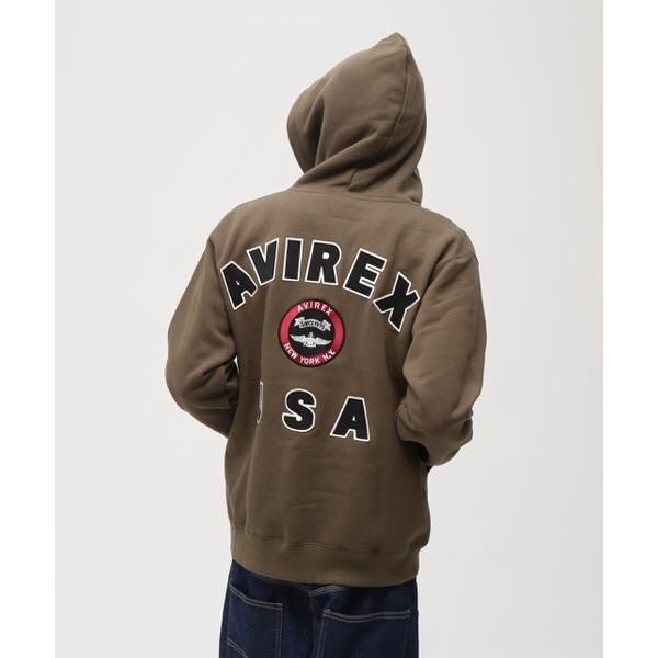 アヴィレックス（AVIREX）/VARSITY LOGO SWEAT ZIP UP PARKA ／バーシティ ロゴ スウェット ジッ_5
