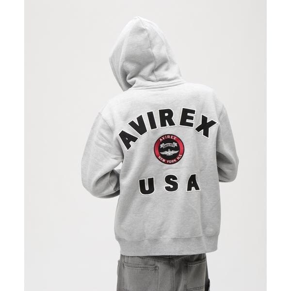 アヴィレックス（AVIREX）/VARSITY LOGO SWEAT ZIP UP PARKA ／バーシティ ロゴ スウェット ジッ_6