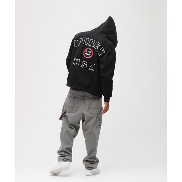アヴィレックス（AVIREX）/VARSITY LOGO SWEAT ZIP UP PARKA ／バーシティ ロゴ スウェット ジッ_12