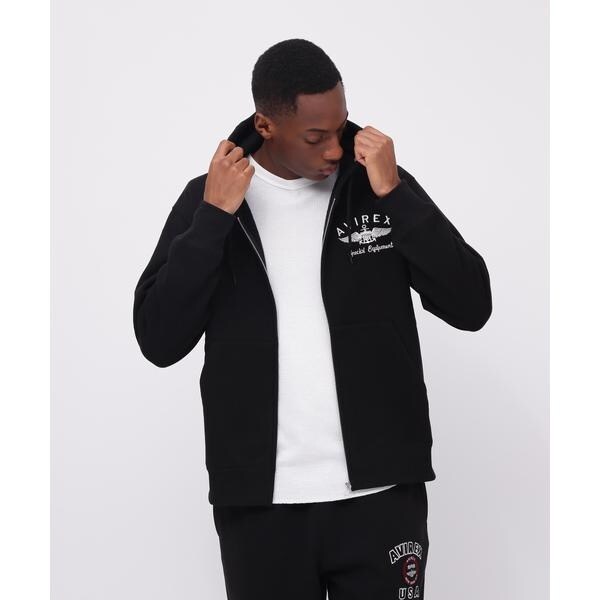 アヴィレックス（AVIREX）/VARSITY LOGO SWEAT ZIP UP PARKA ／バーシティ ロゴ スウェット ジッ_15