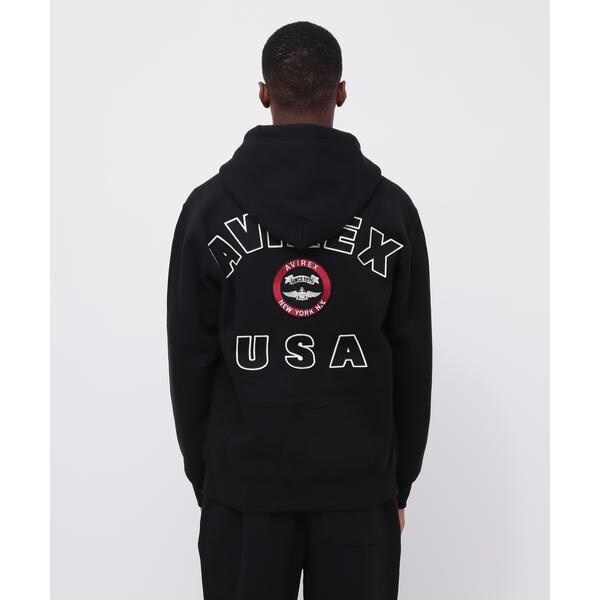 アヴィレックス（AVIREX）/VARSITY LOGO SWEAT ZIP UP PARKA ／バーシティ ロゴ スウェット ジッ_19
