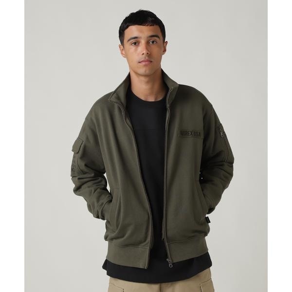 アヴィレックス（AVIREX）/FATIGUE STAND ZIPUP SWEAT ／ ファティーグ ジップアップ スウェット  ／