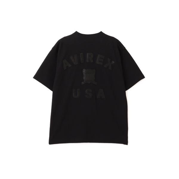 アヴィレックス（AVIREX）/《直営店限定》SIGNATURE VARSITY LEATHER LOGO T−SHIRT ／ シグ