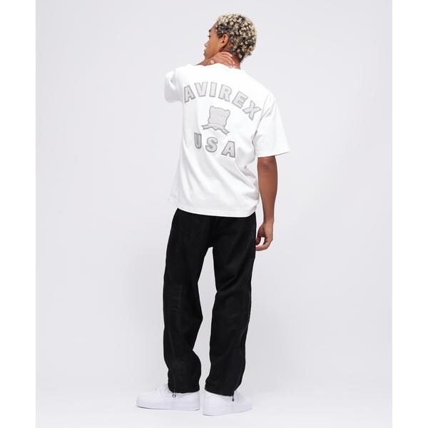 アヴィレックス（AVIREX）/《直営店限定》SIGNATURE VARSITY LEATHER LOGO T−SHIRT ／ シグ