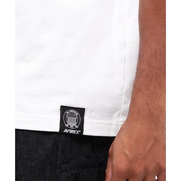 アヴィレックス（AVIREX）/《直営店限定》SIGNATURE VARSITY LEATHER LOGO T−SHIRT ／ シグ